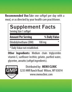 DIM Supplement Facts