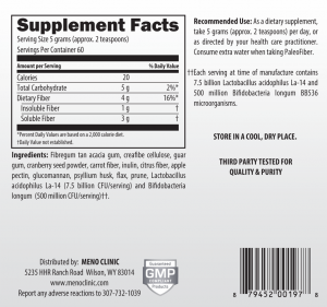 Fiber Supplement Facts