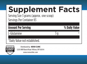 Glutamine 8oz Supplement Facts