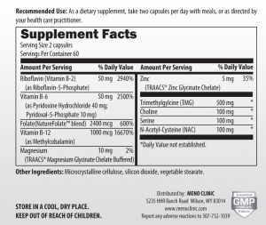 Homocysteine Support Label