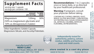 Magnesium Supplement Facts