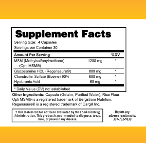 Joint Health Supplement Facts